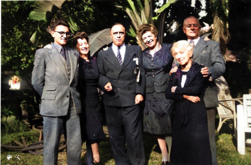 1946 en famille avec des amis &agrave; Casa